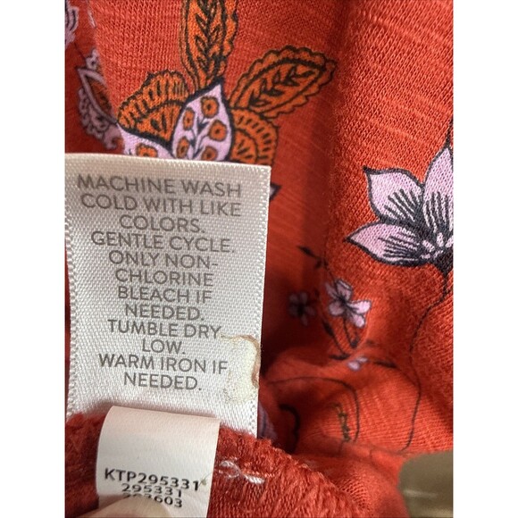 J. Jill Red Floral Bohemian Sleeveless Shirt Top Women's Size Large - Picture 6 of 6